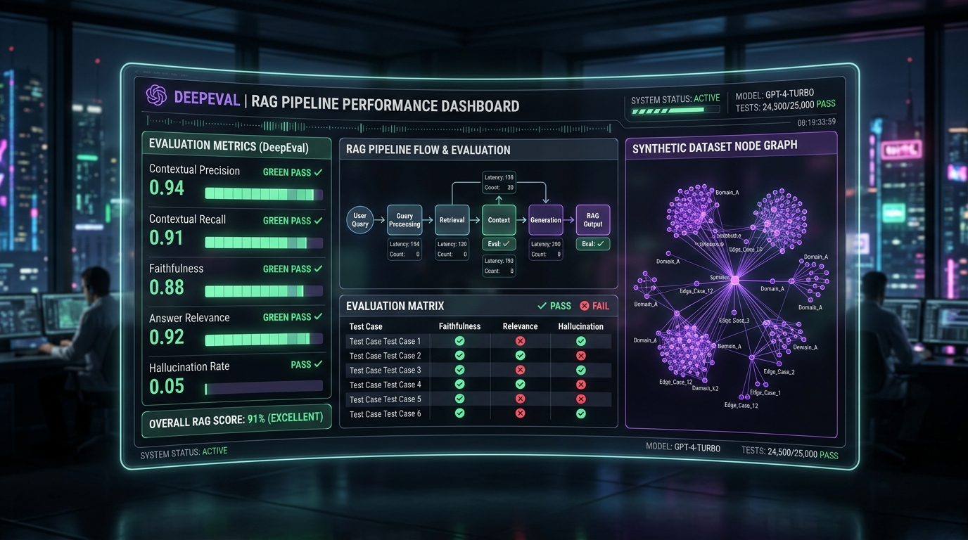 DeepEval AI QA Automation & RAG Metric Evaluation Pipeline